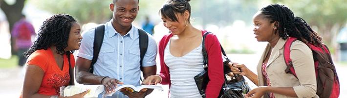 students on the campus